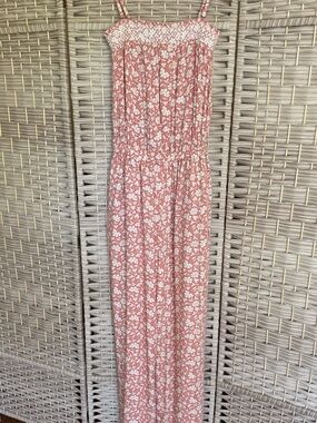 NWT Faherty Coral Nusa Floral Renata Floral Jumpsuit Size Medium
